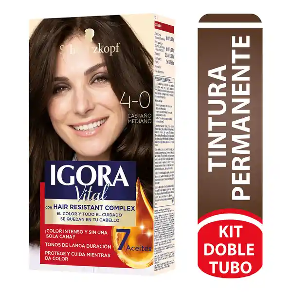 Igora Tinte Vital Permanente 4-0 Castaño Mediano