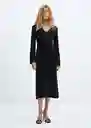 Vestido Kling-a Negro Talla XS Mujer Mango