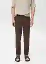 Pantalón Delave Chocolate Talla 40 Hombre Mango