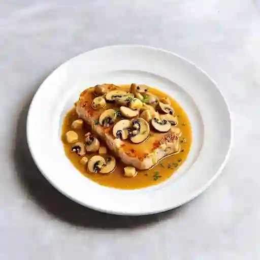 Lomo De Cerdo En Salsa De Champinones