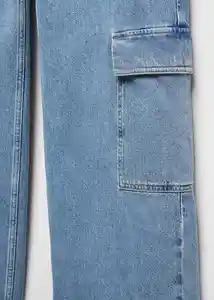 Jean Cargo Tejano Medio Talla 42 Mujer Mango