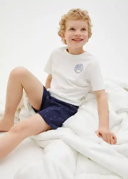 Pijama Zarautz Offwhite Talla 08 Niños Mango