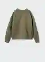 Sudadera Frill Khaki Talla 08 Niñas Mango