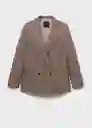 Blazer Americana Charlott Burdeos Talla M Mujer Mango