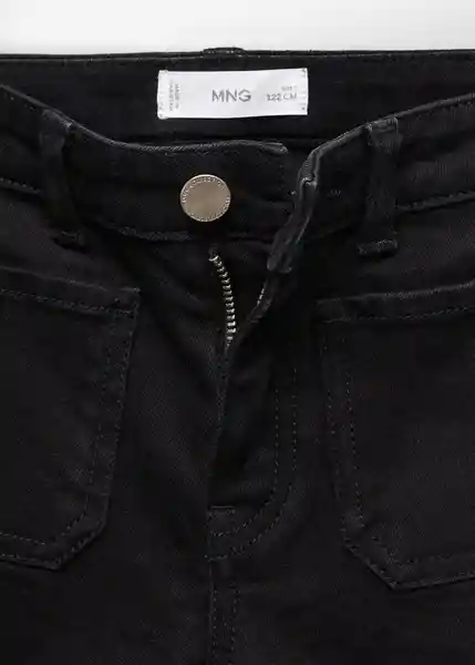 Jean Flare Tejano Niñas Negro Talla 10 Mango