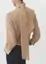 Blusa Brown Marrón Talla M Mujer Mango