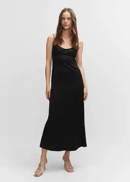 Vestido Jackie Negro Talla L Mujer Mango