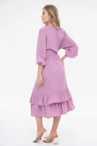 Regged Vestido Midi Chateau Color Morado Medio Talla M