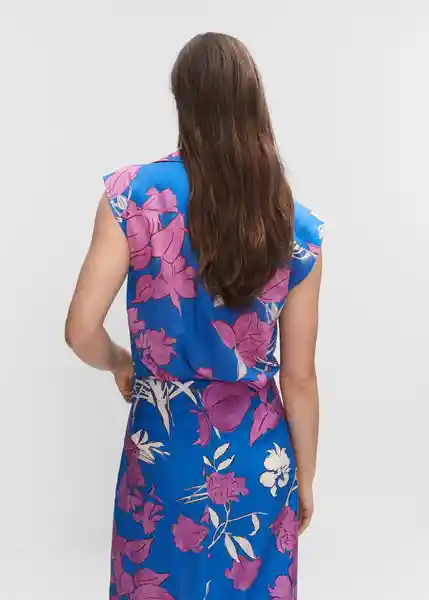Camisa Nuti Azul Talla S Mujer Mango