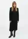 Abrigo Silence Negro Talla M Mujer Mango