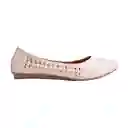 Zapatos Baleta Brina Beige Talla 38 Mercedes Campuzano