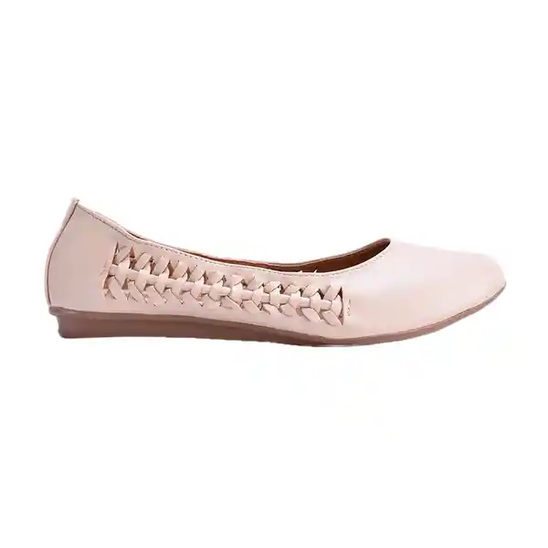 Zapatos Baleta Brina Beige Talla 38 Mercedes Campuzano