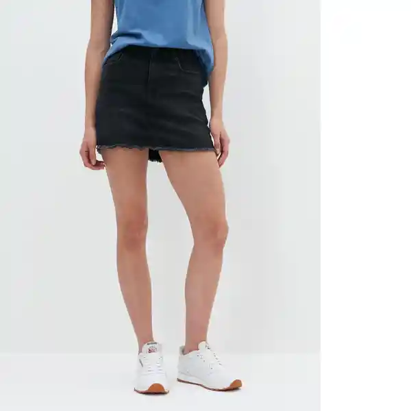 Falda Tiro Alto Mujer Negro Talla 00 American Eagle