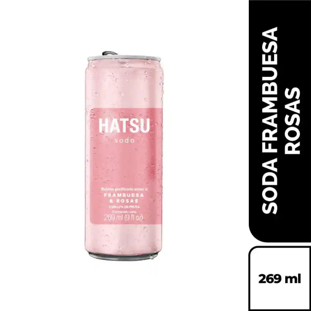 Hatsu Soda Sabor a Frambuesas y Rosas