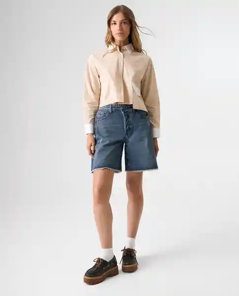 Camisa Mujer Beige Talla M 612G001_BEI151215 Americanino