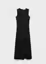 Vestido Letizia Negro Talla L Mujer Mango