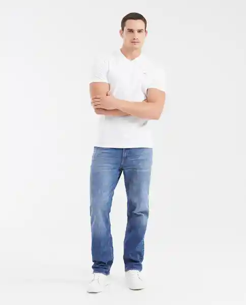 Camiseta V Neck Masculino Blanco 0 Claro Talla XL Chevignon