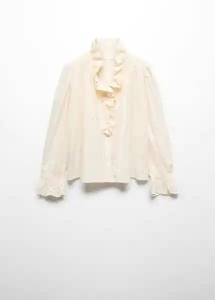 Blusa Clara Offwhite Talla XL Mujer Mango