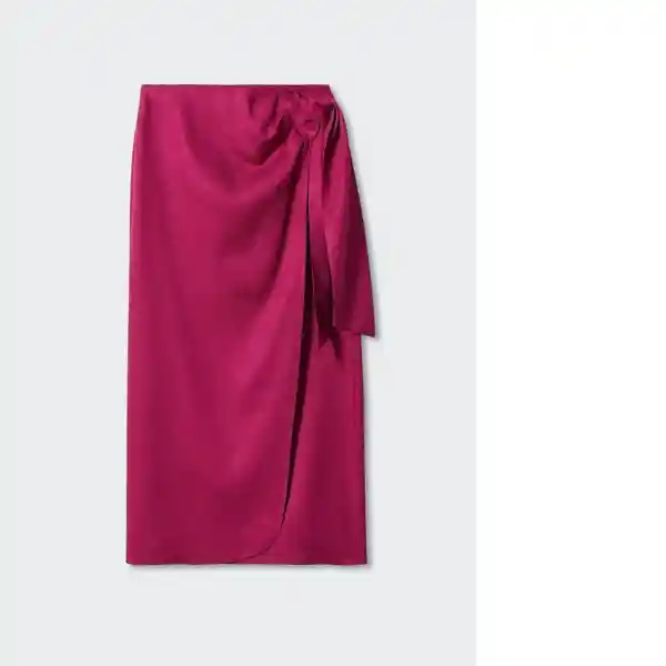 Falda Rustik-A Fucsia Talla XL Mujer Mango