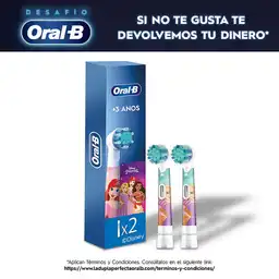 Oral-B Disney Princesas Cabezal Redondo de Repuesto para Cepillo Eléctrico (+3 años) 2 Unidades