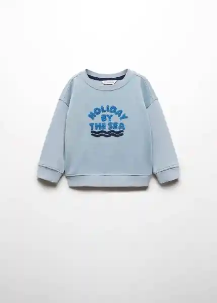 Sudadera Thesea Celeste Talla 72 Niños Mango