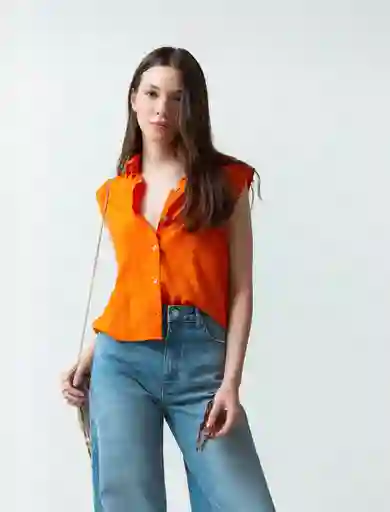 Camisa Anisa Naranja Frailecillo Medio Cala S 413F381 Naf Naf