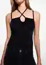 Top Sato Negro Talla 21 Teen Niñas Mango