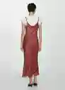 Vestido Grunge Granate Talla M Mujer Mango