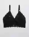 American Eagle Bralette Rosie Triangle Pads Negro Real L 3171