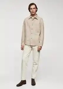 Sobrecamisa Jazz Beige Talla L Hombre Mango