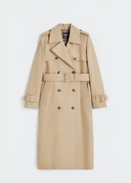 Abrigo Trench Storm Beige Talla XS Mujer Mango