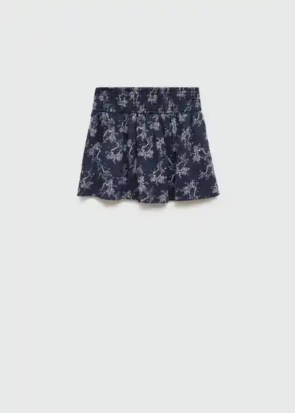 Falda Pico Navy Talla 06 Niñas Mango