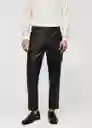 Pantalón Roll Negro Talla 40 Hombre Mango