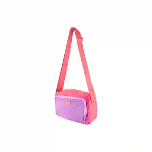 Bolso Crossbody Serie Bloques de Color Rosa Miniso