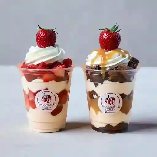 1 Fresas con Crema 12 OZ + 1 Fresalds Salvaje 12 OZ