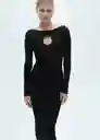 Vestido Chicho2 Negro Talla L Mujer Mango