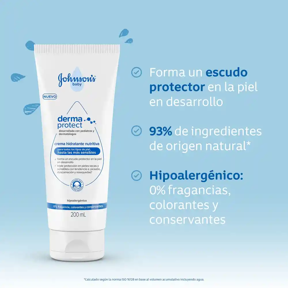 Crema Corporal Bebé JOHNSON'S Derma Protect x 200 ML