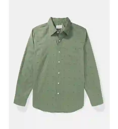 Camisa Hombre Color Verde Talla X-SMALL American Eagle