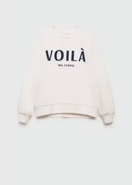 Sudadera Dublini Offwhite Talla 06 Niñas Mango