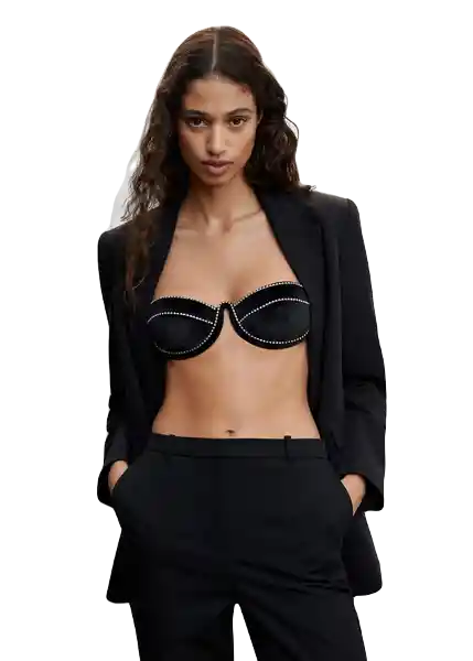 Sujetador Xcam Negro Talla M Mujer Mango