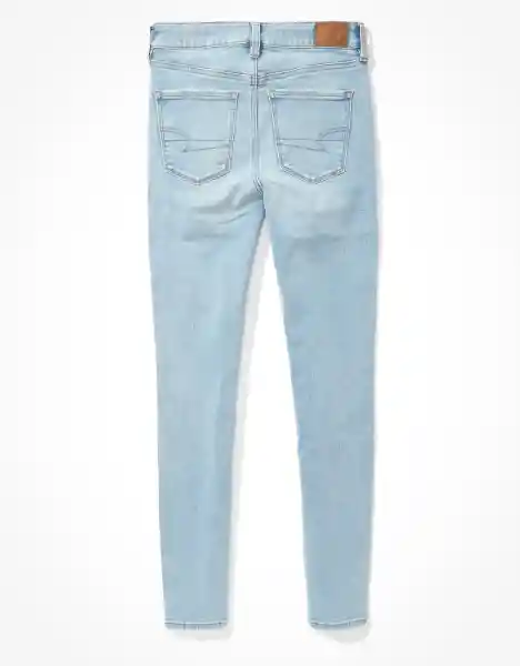 American Eagle Jegging Alto Next Level Gastado Azul Talla 6 Long