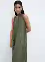 Vestido Turmalin-A Khaki Talla S Mujer Mango