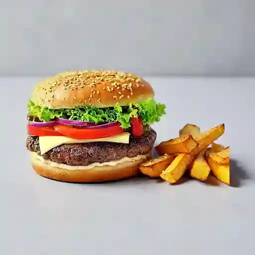 Combo Hamburguesa Pollo Apanado 200 gr