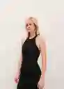 Vestido Roma Negro Talla M Mujer Mango