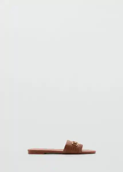 Sandalias Horse Cuero Talla 36 Mujer Mango