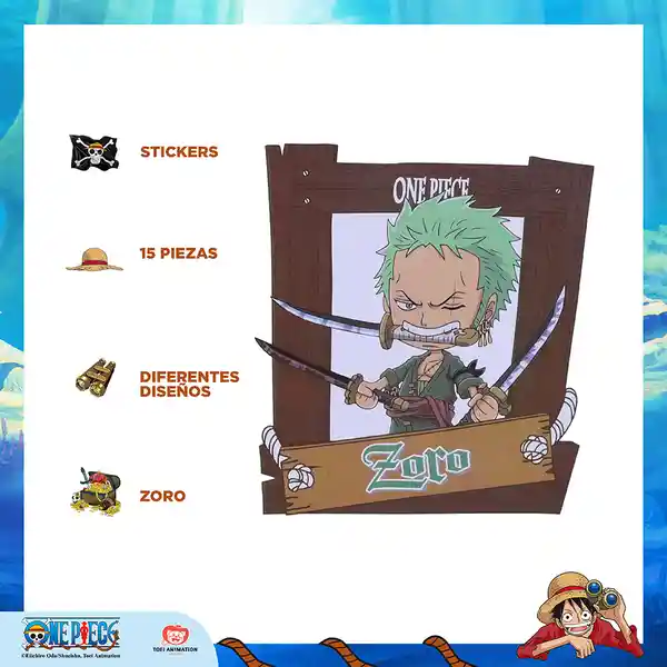 Calcomanía Zoro Serie One Piece Miniso