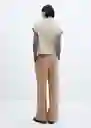 Pantalón Hunter Beige Talla 36 Mujer Mango