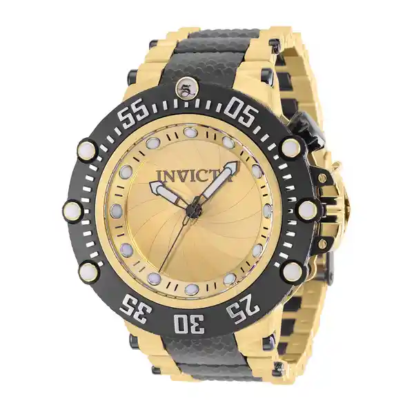 Invicta Reloj Hombres Dorado Negro 36651