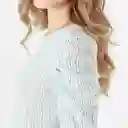 Camiseta Cuello Redondo Manga Larga Azul Talla XS 716734