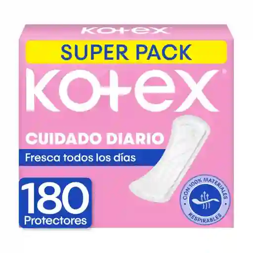 Protectores Kotex Cuidado Diario Super Pack 180 Und
